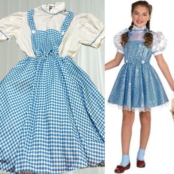 Dresses & Skirts - Wizard Of Oz Blue Gingham Pinafore Costume Dress One Size